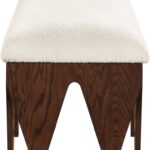 Altair Velour Fur Fabric Upholstered Bench