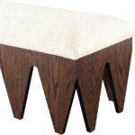 Altair Velour Fur Fabric Upholstered Bench