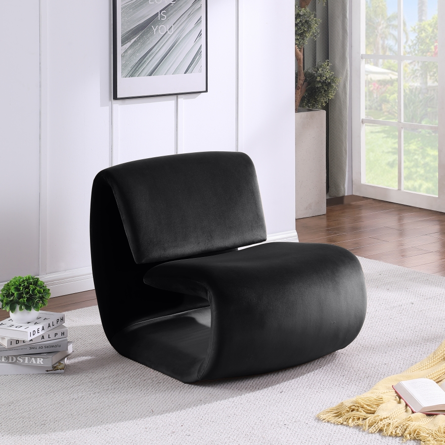 Nouveau Velvet Upholstered Accent Chair