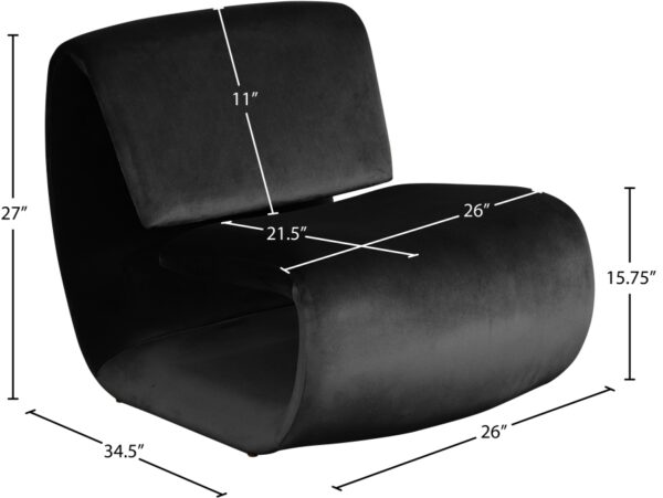 Nouveau Velvet Upholstered Accent Chair