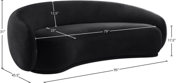 Emery 95" Velvet Upholstered Sofa