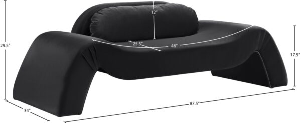 Austin 87.5" Velvet Upholstered Upholstered Loveseat