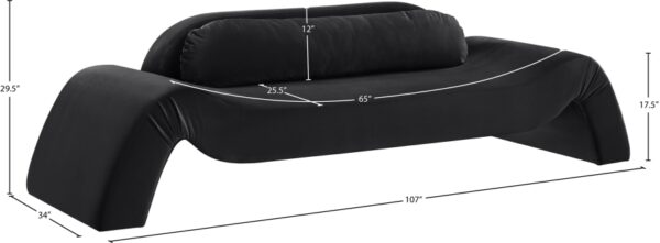 Austin 107" Velvet Upholstered Upholstered Sofa
