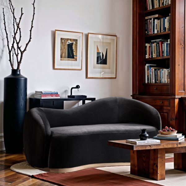 Gustavo 72.5" Velvet Upholstered Upholstered Loveseat