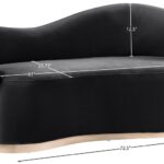 Gustavo 72.5" Velvet Upholstered Upholstered Loveseat