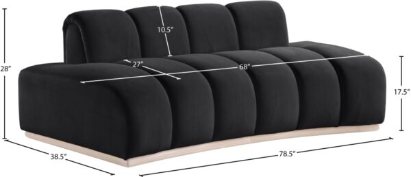 Jace 78.5" Velvet Upholstered Upholstered Loveseat