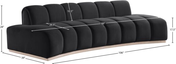 Jace 106" Velvet Upholstered Upholstered Sofa