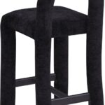 Amari Chenille Fabric Upholstered Counter Stool