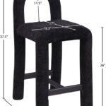 Amari Chenille Fabric Upholstered Counter Stool