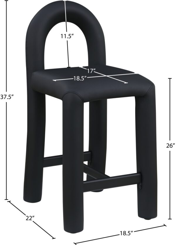 Amari Vegan Leather Upholstered Counter Stool