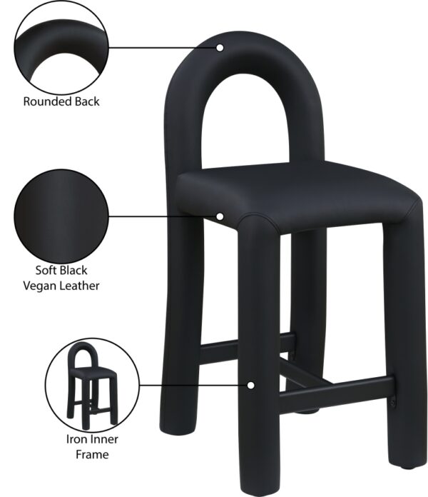 Amari Vegan Leather Upholstered Counter Stool