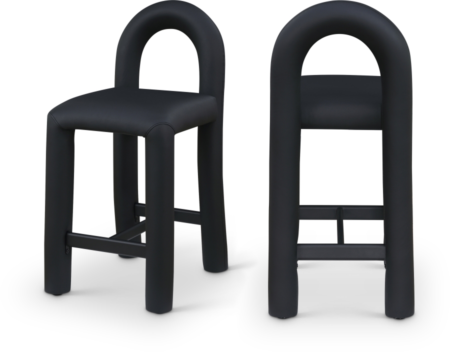 Amari Vegan Leather Upholstered Counter Stool