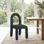 Amari Vegan Leather and Boucle Fabric Upholstered Dining Chair