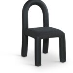Amari Vegan Leather and Boucle Fabric Upholstered Dining Chair