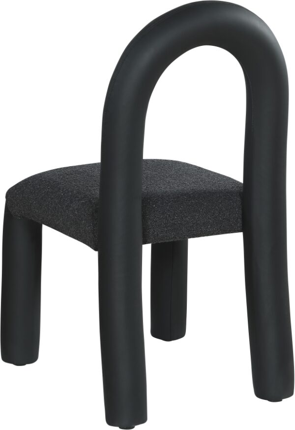 Amari Vegan Leather and Boucle Fabric Upholstered Dining Chair