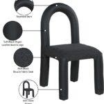 Amari Vegan Leather and Boucle Fabric Upholstered Dining Chair