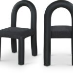 Amari Vegan Leather and Boucle Fabric Upholstered Dining Chair