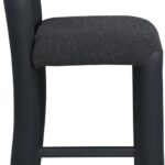 Amari Vegan Leather and Boucle Fabric Upholstered Counter Stool