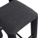 Amari Vegan Leather and Boucle Fabric Upholstered Counter Stool