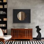 Optic Oak Wood Frame Mirror