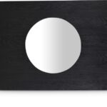 Optic Oak Wood Frame Mirror
