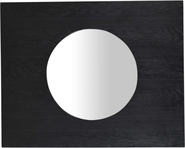 Optic Oak Wood Frame Mirror