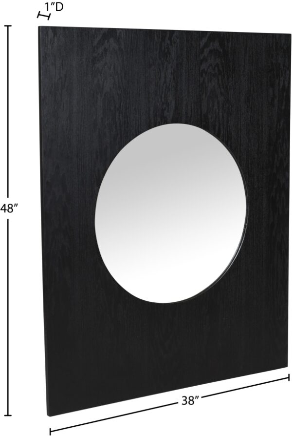 Optic Oak Wood Frame Mirror