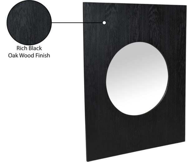 Optic Oak Wood Frame Mirror