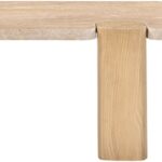 Ravenna Genuine Travertine and Oak Coffee Table