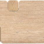 Ravenna Genuine Travertine and Oak Coffee Table