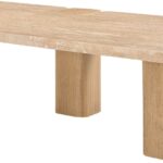 Ravenna Genuine Travertine and Oak Coffee Table