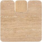 Ravenna Genuine Travertine and Oak End / Side Table