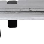 Ravenna Genuine Marble Top And Oak Wood Base Coffee Table
