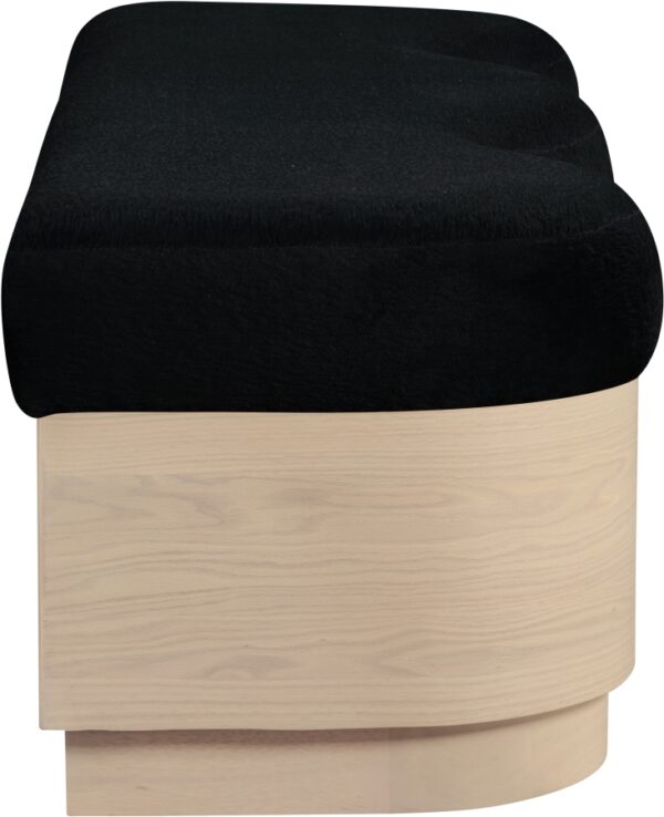 Savoy Velour Fur Fabric Upholstered Bench