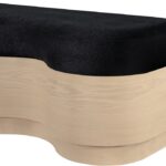Savoy Velour Fur Fabric Upholstered Bench