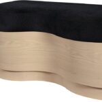 Savoy Velour Fur Fabric Upholstered Bench