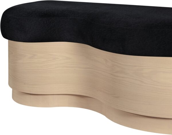 Savoy Velour Fur Fabric Upholstered Bench