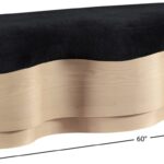 Savoy Velour Fur Fabric Upholstered Bench