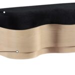 Savoy Velour Fur Fabric Upholstered Bench