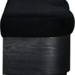 Savoy Velour Fur Fabric Upholstered Bench
