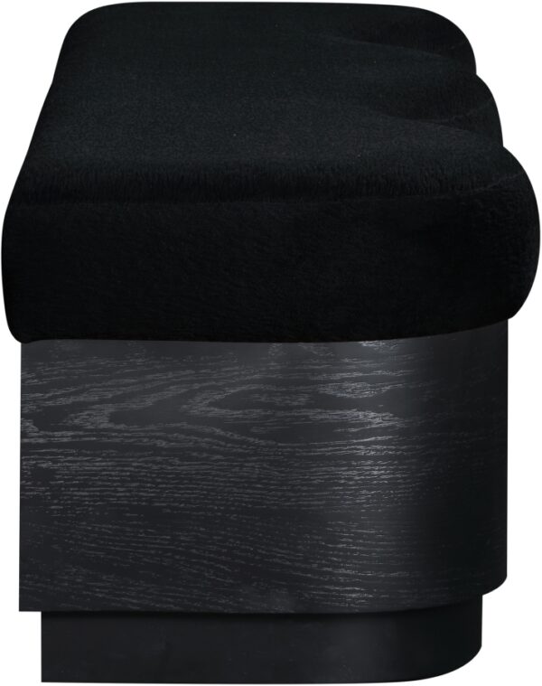 Savoy Velour Fur Fabric Upholstered Bench