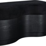 Savoy Velour Fur Fabric Upholstered Bench