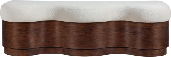 Savoy Velour Fur Fabric Upholstered Bench