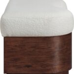 Savoy Velour Fur Fabric Upholstered Bench