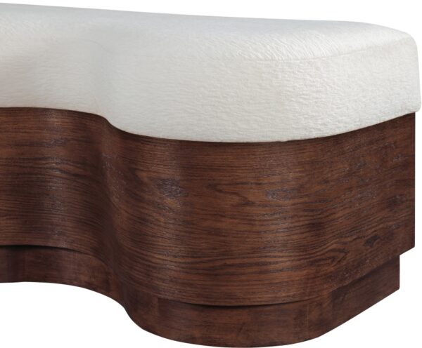 Savoy Velour Fur Fabric Upholstered Bench