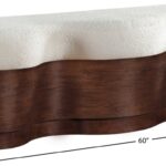 Savoy Velour Fur Fabric Upholstered Bench