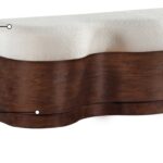 Savoy Velour Fur Fabric Upholstered Bench