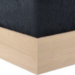 Havre Velour Fur Fabric Upholstered Ottoman