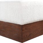 Havre Velour Fur Fabric Upholstered Ottoman