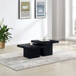 Spencer Solid Wood And Oak Veneer 2 Piece Coffee Table